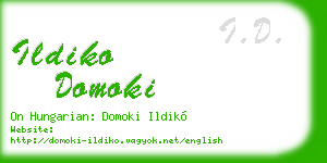 ildiko domoki business card